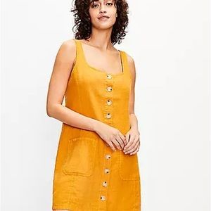Lou & grey mustard yellow linen dress